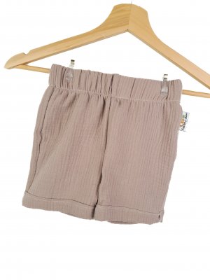 Kurze Shorts Musselin beige