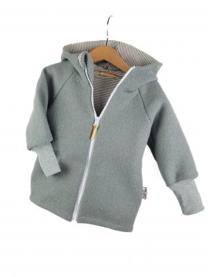 Walkjacke aus Merinowolle mint