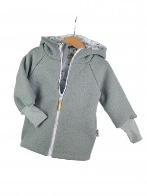 Walkjacke aus Merinowolle mint mit Eukalyptus 98/104