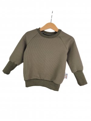 Pullover Waffeljersey khaki