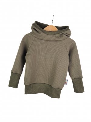 Hoodie Waffeljersey khaki