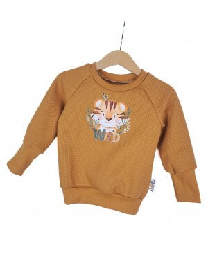 Pullover Wild Tiger Patch Waffeljersey curry 62/68