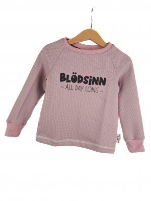 Langarmshirt Blödsinn all Day long-Patch rosa