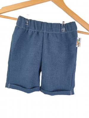 Individuell Kurze Shorts Leinen blau 134/140 mit Taschen