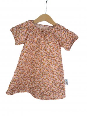 Kurzarmkleid Musselin Flower Power 86/92