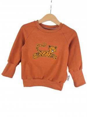 Pullover Leopard-Patch rost