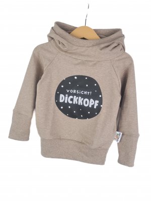 Hoodie Vorsicht Dickkopf-Patch sand 86/92