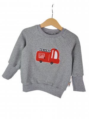 Pullover Feuerwehr-Patch grau