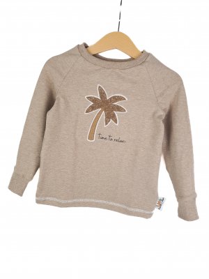 Langarmshirt Palme-Patch sand