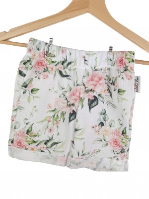 Kurze Shorts Musselin Eukalyptus mit Rosen