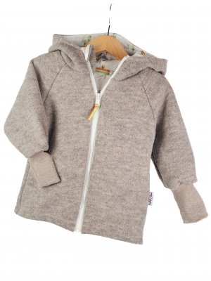 Walkjacke sand meliert mit Gänseblümchen