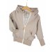 INDI+Sweatjacke Leinen sand mit Anker Streifen 122/128