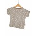 T-Shirt mit Umschlagarmen Musselin Leo sand 86/92