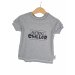 T-Shirt Auftragschiller-Patch grau