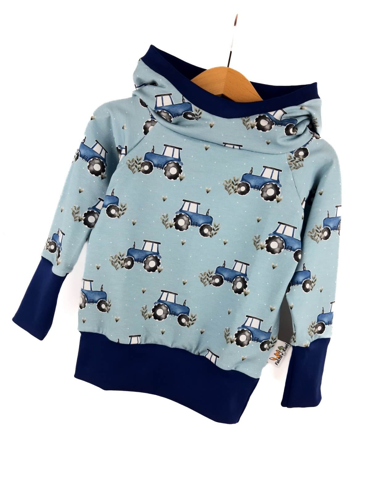 Hoodie Traktoren blau