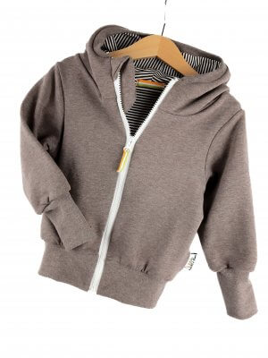 Sweatjacke Streifen braun