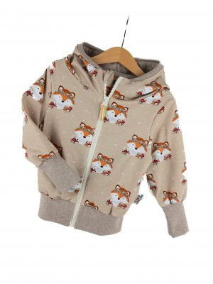 Sweatjacke Fuchsi sand