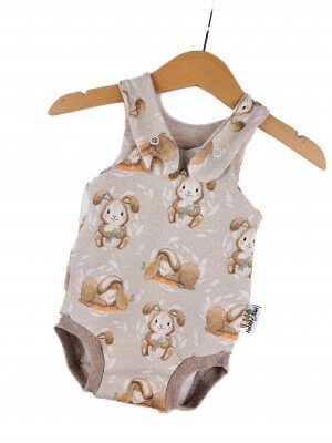 Sommerstrampler Häschen beige