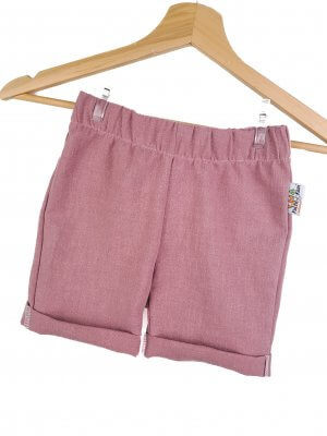 Individuell Kurze Shorts Leinen altrosa 86/92 mit Taschen