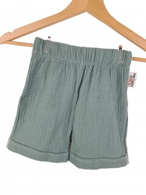 Kurze Shorts Musselin altmint