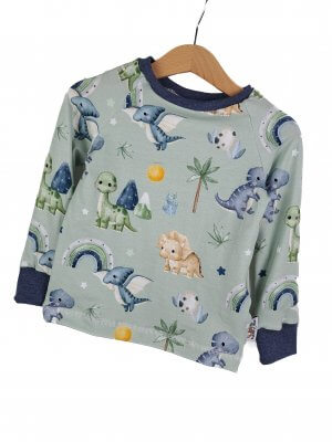 Langarmshirt Dinoland mint