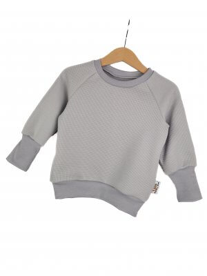 Pullover Waffeljersey grau