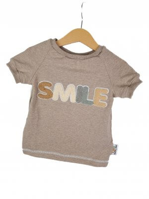 T-Shirt Smile-Patch sand