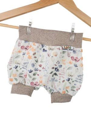 Kurze Hose Musselin Sommerblumen