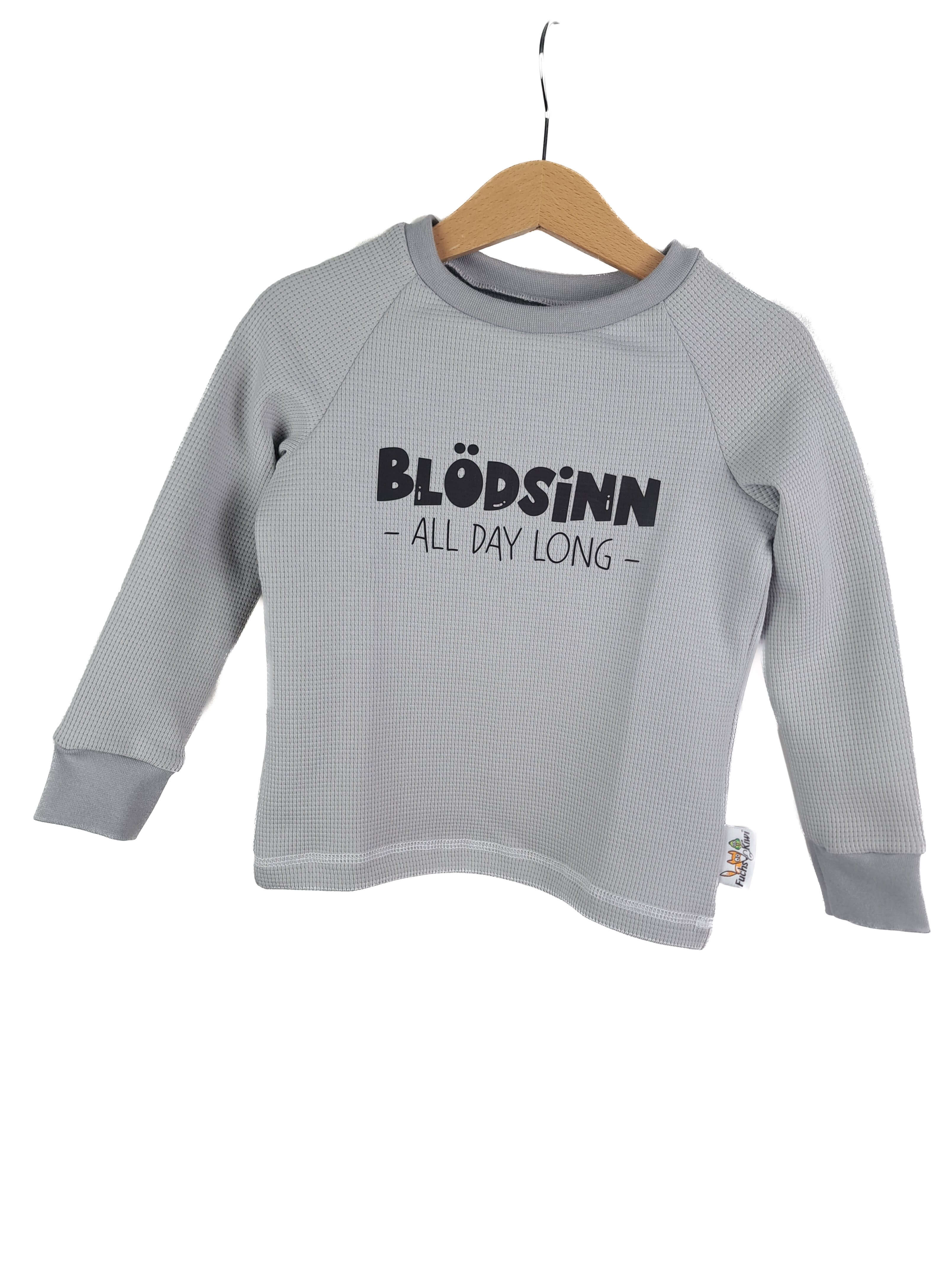Langarmshirt Blödsinn all Day long-Patch