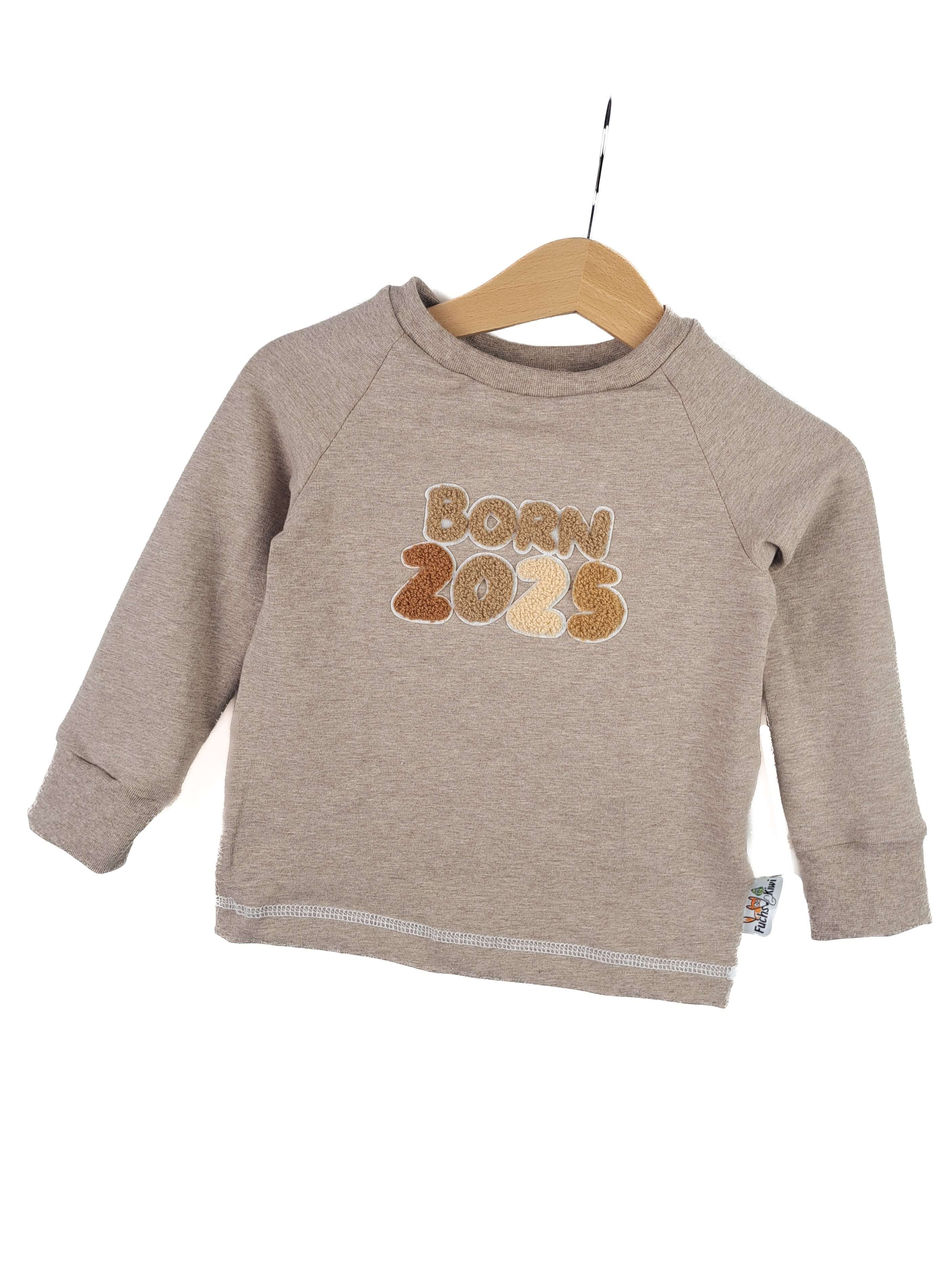 Langarmshirt Born 2025 sand 74/80