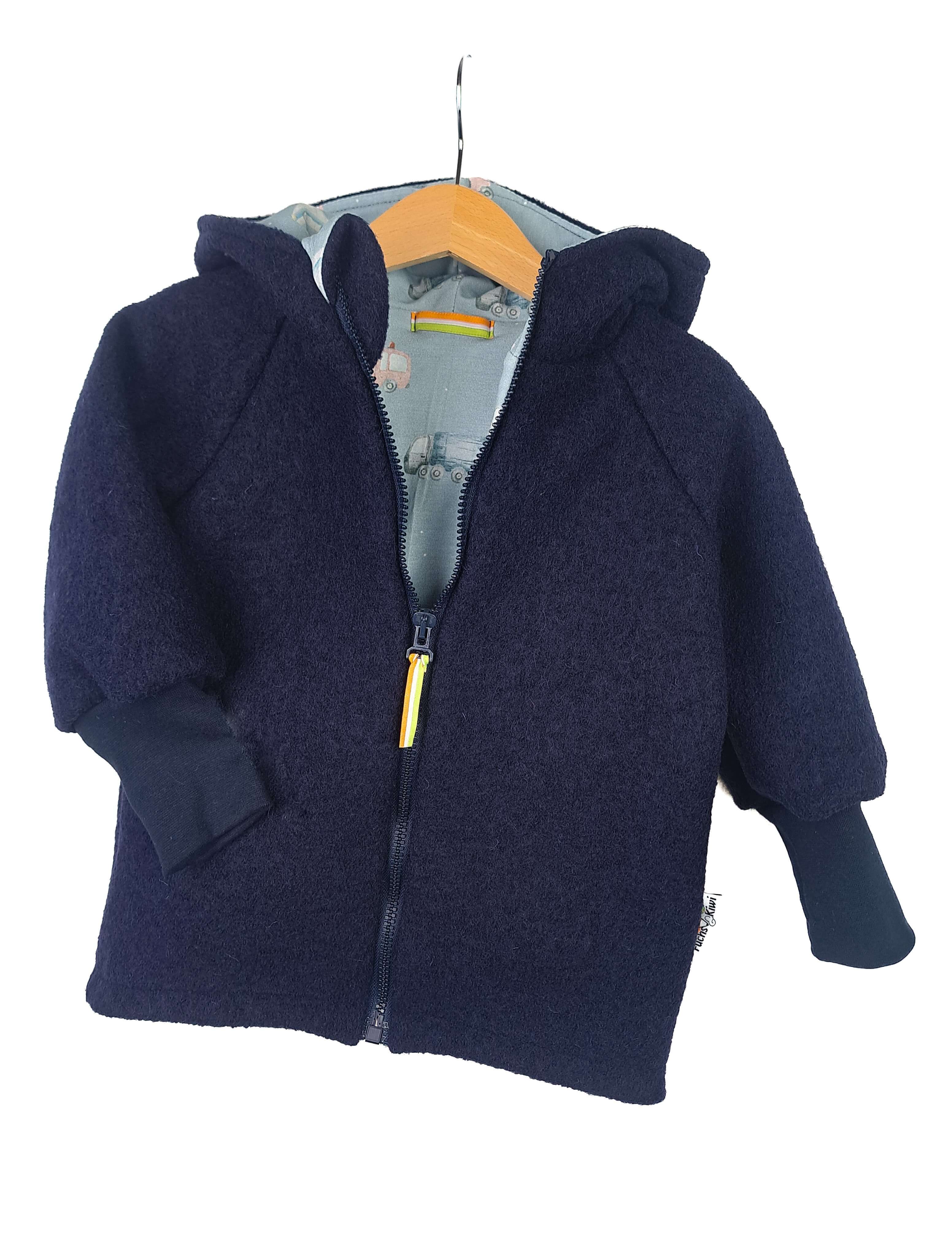 Walkjacke blau mit Autoliebe