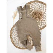 Latzhose Feinstrick beige