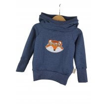 Hoodie Fuchsi-Patch blau 86/92