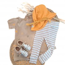 Musselin Blumen sand Outfit