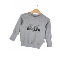 Pullover Auftragschiller-Patch grau