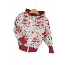 Sweatjacke Feinripp Rosentraum