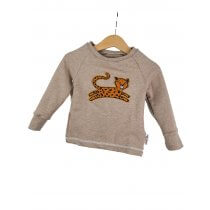 Langarmshirt Leopard-Patch sand