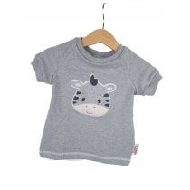 T-Shirt Esel-Patch grau