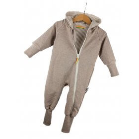 Sweatoverall Streifen beige