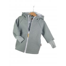 Walkjacke aus Merinowolle mint mit Eucalyptus