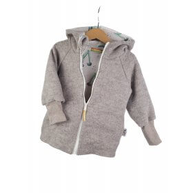 Walkjacke sand meliert mit Bagger creme