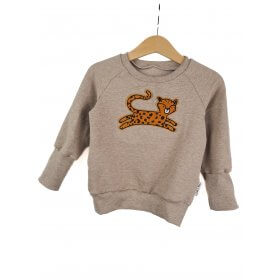 Pullover Leopard-Patch sand