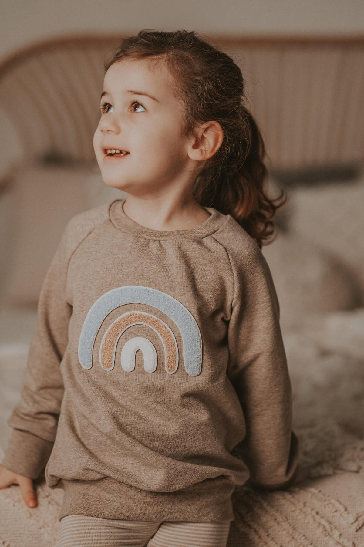 Pullover Regenbogen blau