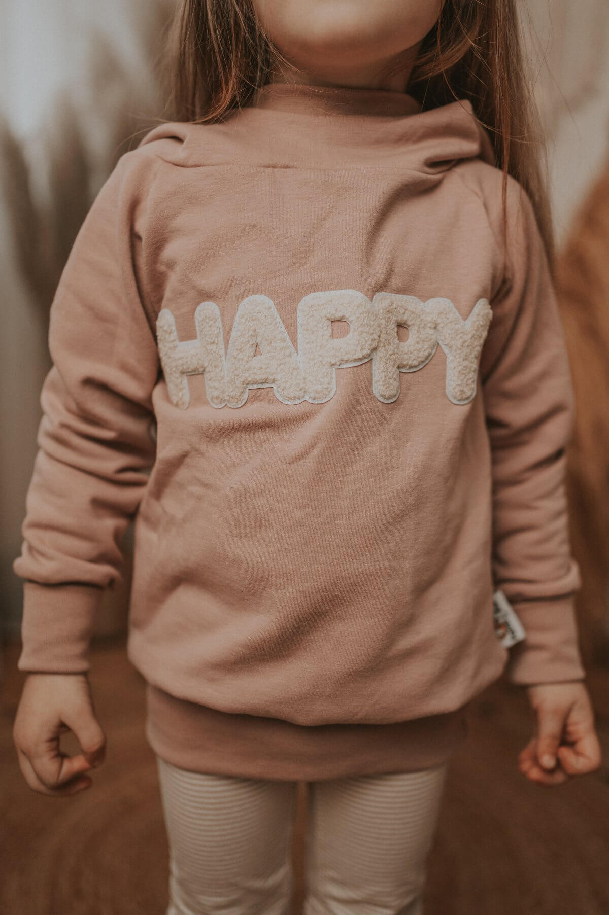 Hoodie Happy-Patch altrosa